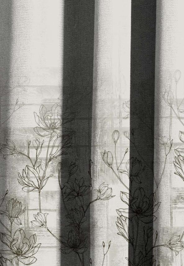 Designer curtains - Delicate Floral Sketch Curtains