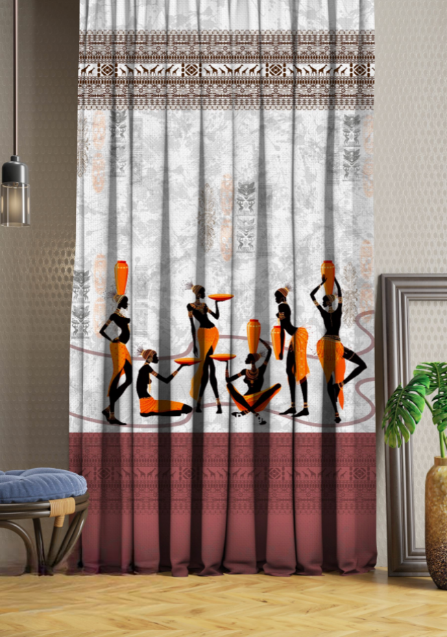 Designer curtains - African Tribal Art Inspired Curtains