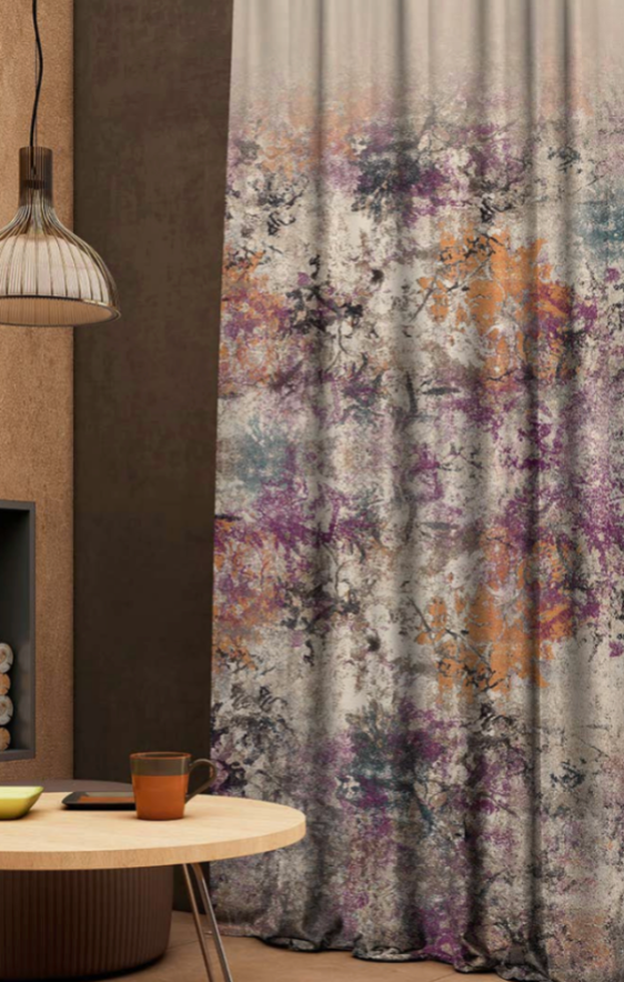 Designer Curtain - Abstract Art Inspired Blackout Curtain