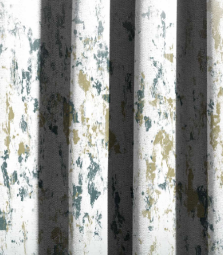 Designer curtains - Abstract Textured Curtain with Green Gradient