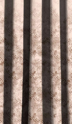 Designer curtains - Beige Curtain with Ornate Floral Detailing