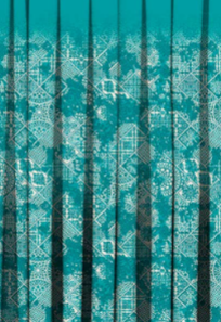 Designer curtains - "Turquoise Ethnic Motif Ombre Curtains"