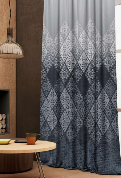 Designer curtains - Geometric Elegance Sheer Curtains