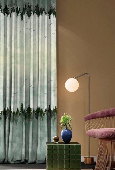 Designer curtains - Tranquil Forest Escape Curtains