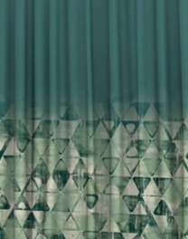 Designer curtains - Geometric Green Gradient Curtains