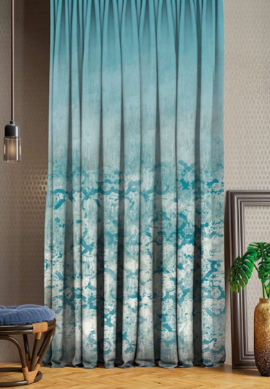 Designer curtains - Aqua Elegance Gradient Curtains