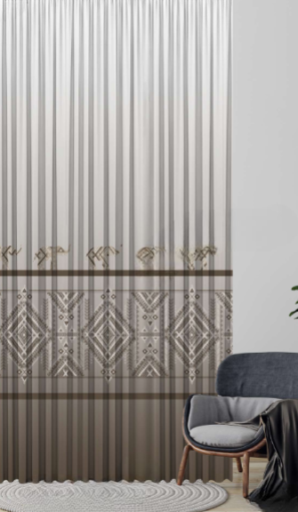 Designer curtains - "Tribal Patterned Sheer Curtain&