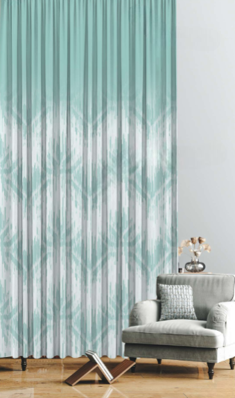 Designer curtains - "Aqua Gradient Sheer Curtain &
