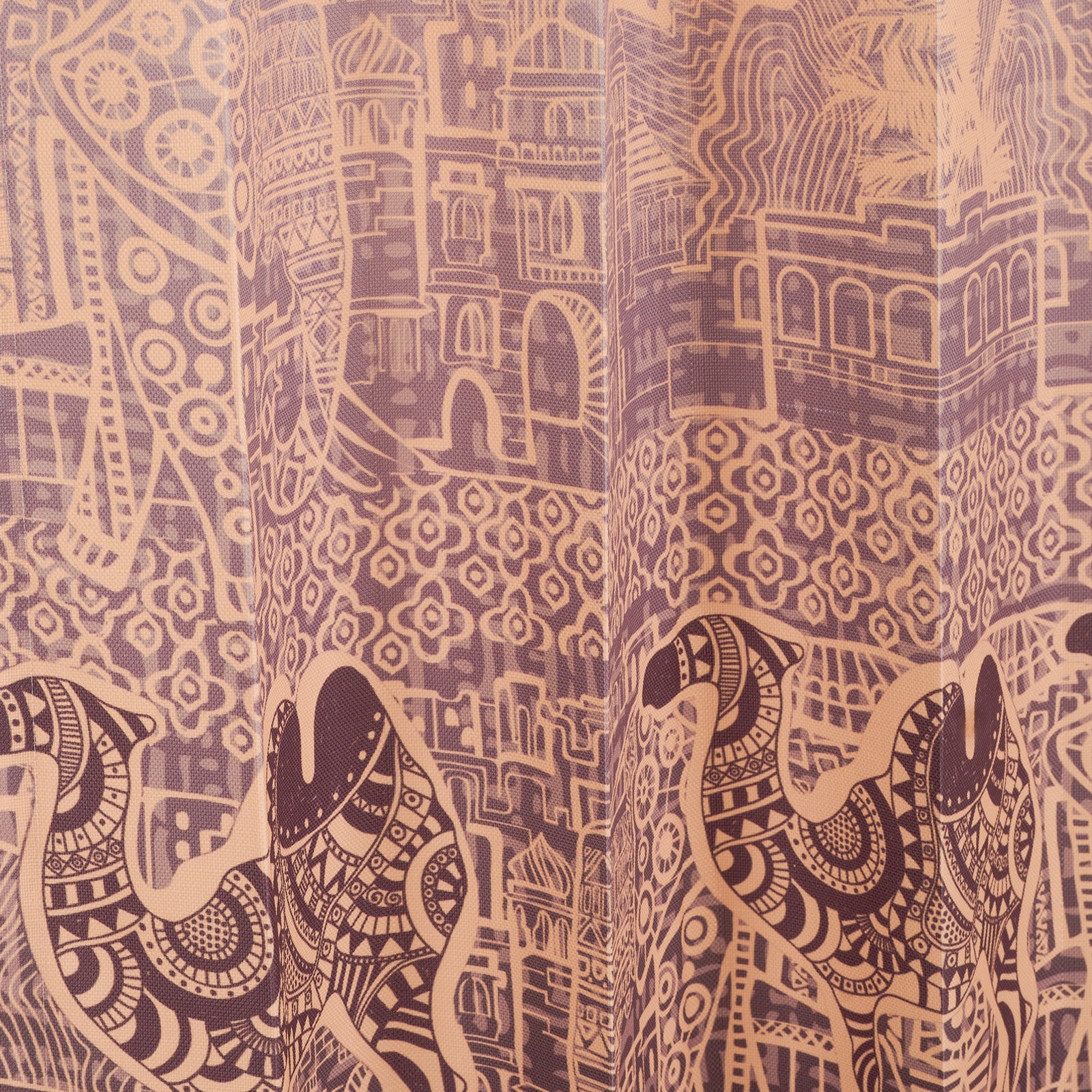 Designer Curtain - Golden Desert Design
