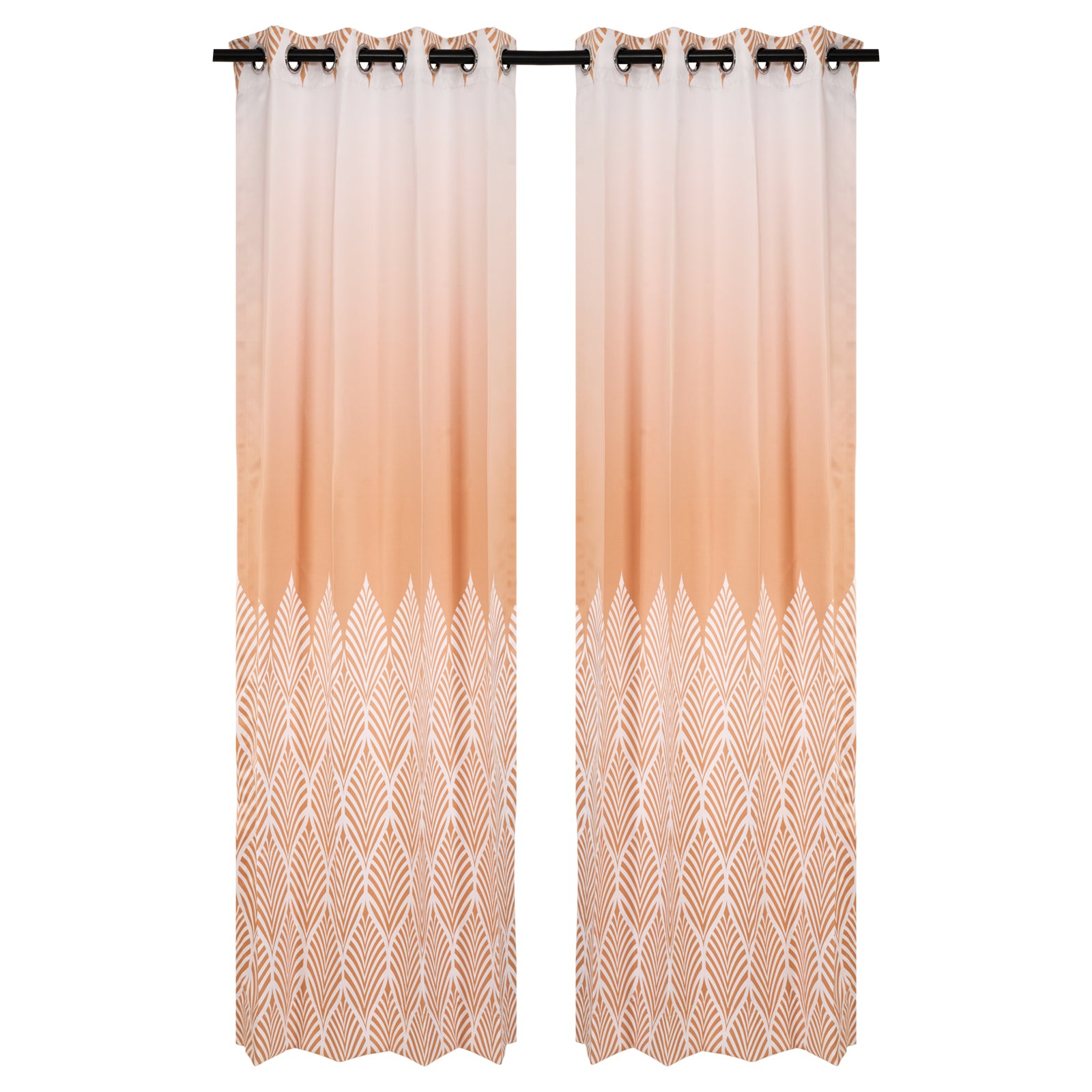 Designer Curtain - Autumn Ember Glow - Fiery Orange