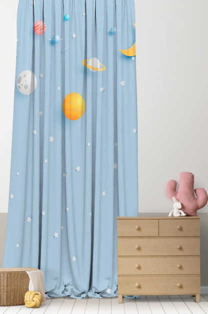 Designer Curtain -Outer Space Adventure Curtain