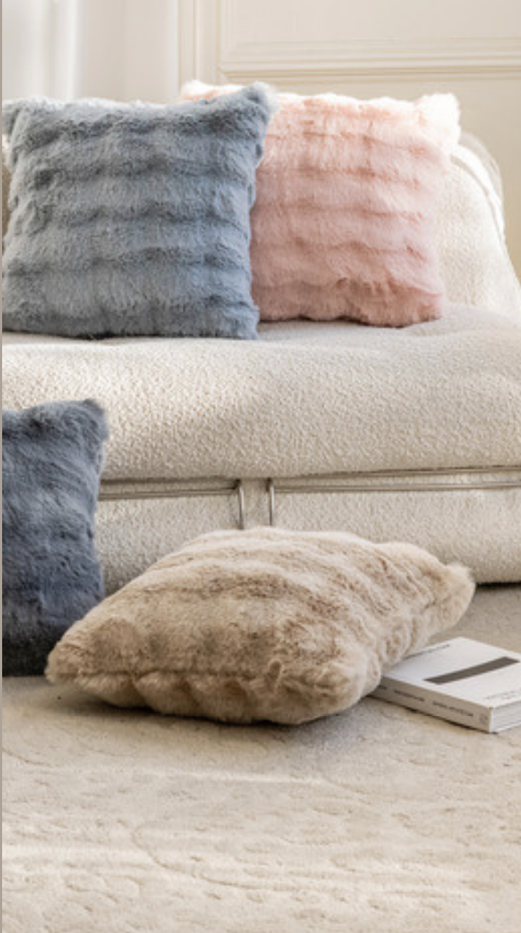 Faux Fur Luxe Cushion Collection – Ultra-Soft and Cozy Accent Pillows