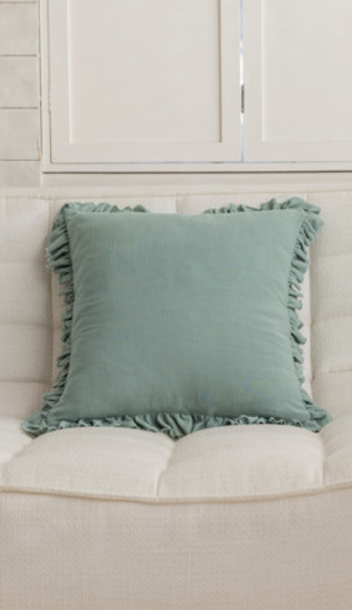 Elegant Ruffle-Edge Cushion Collection