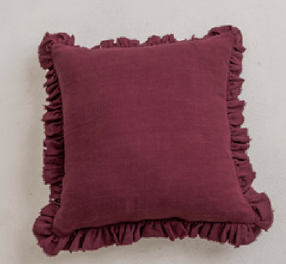 Elegant Ruffle-Edge Cushion Collection