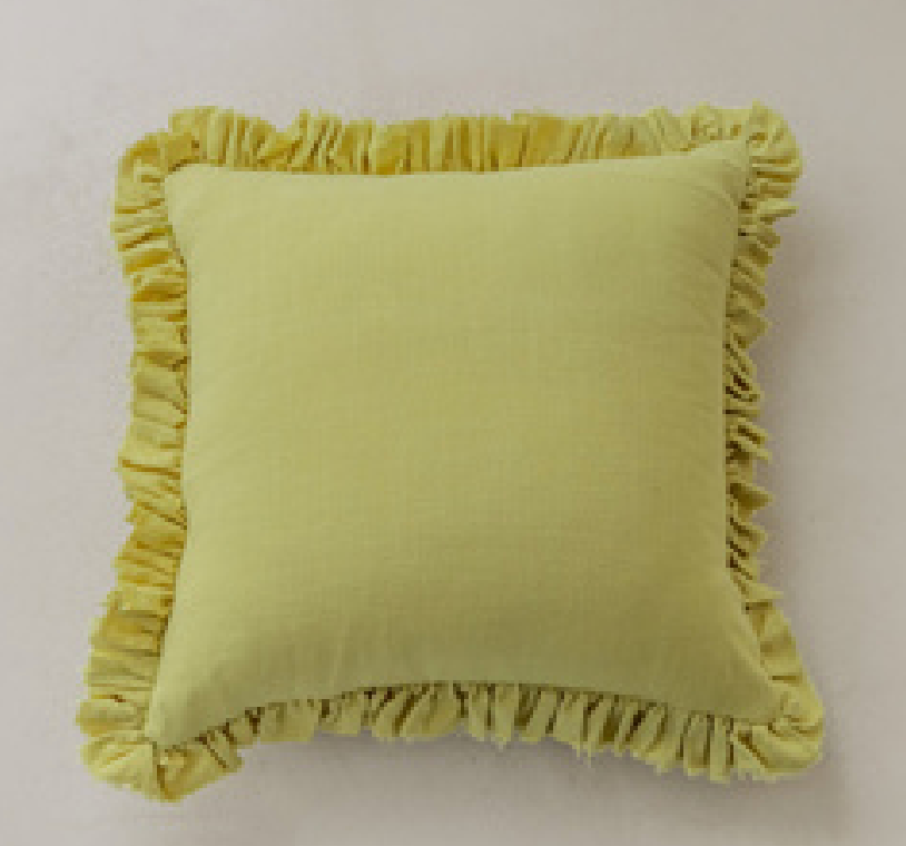 Elegant Ruffle-Edge Cushion Collection