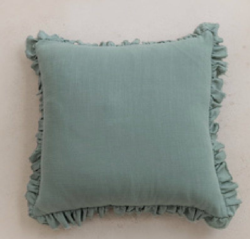 Elegant Ruffle-Edge Cushion Collection