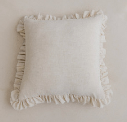 Elegant Ruffle-Edge Cushion Collection