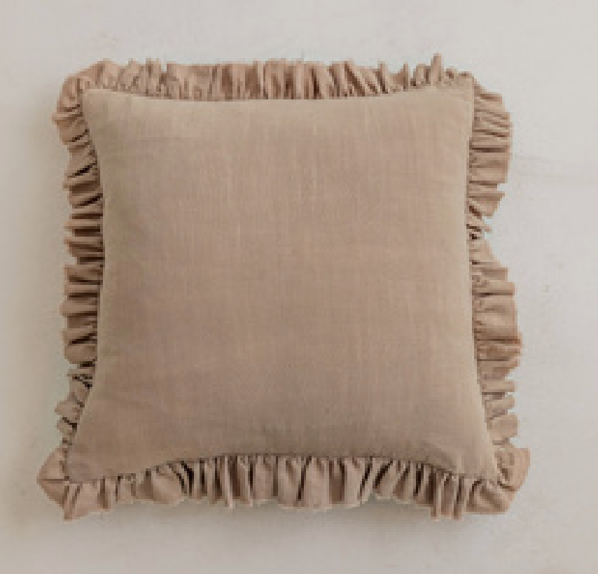 Elegant Ruffle-Edge Cushion Collection