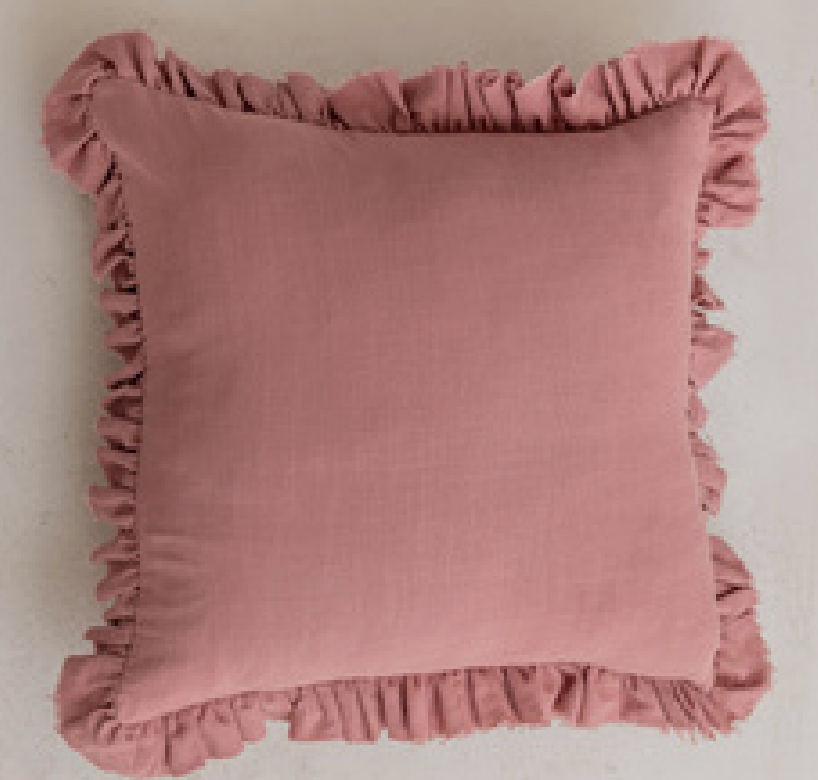 Elegant Ruffle-Edge Cushion Collection