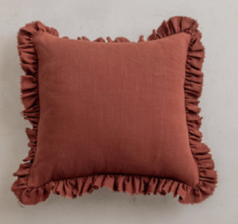 Elegant Ruffle-Edge Cushion Collection