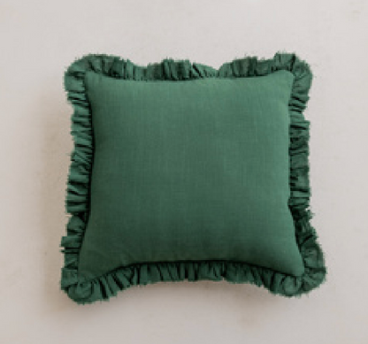 Elegant Ruffle-Edge Cushion Collection