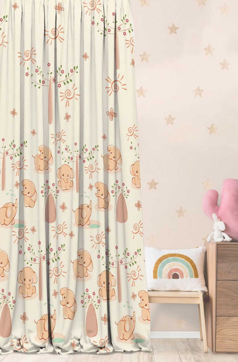 Designer Curtain -Playful Puppy Pals Kids Curtains