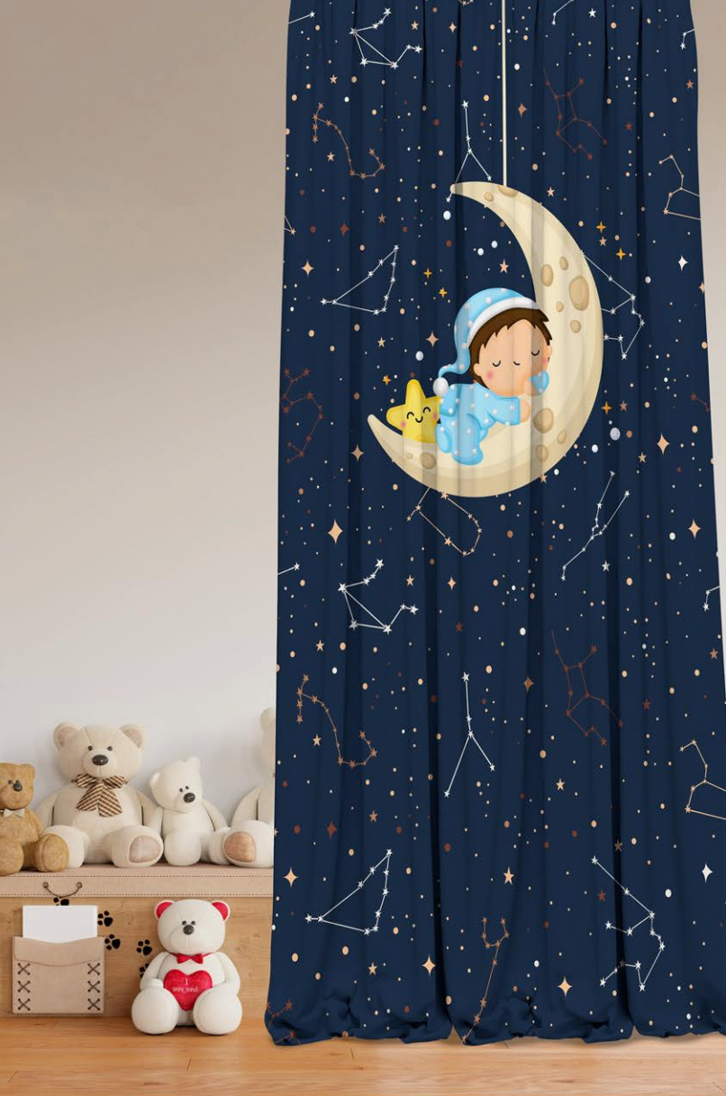 Designer Curtain -Dreamy Moonlit Night Curtains