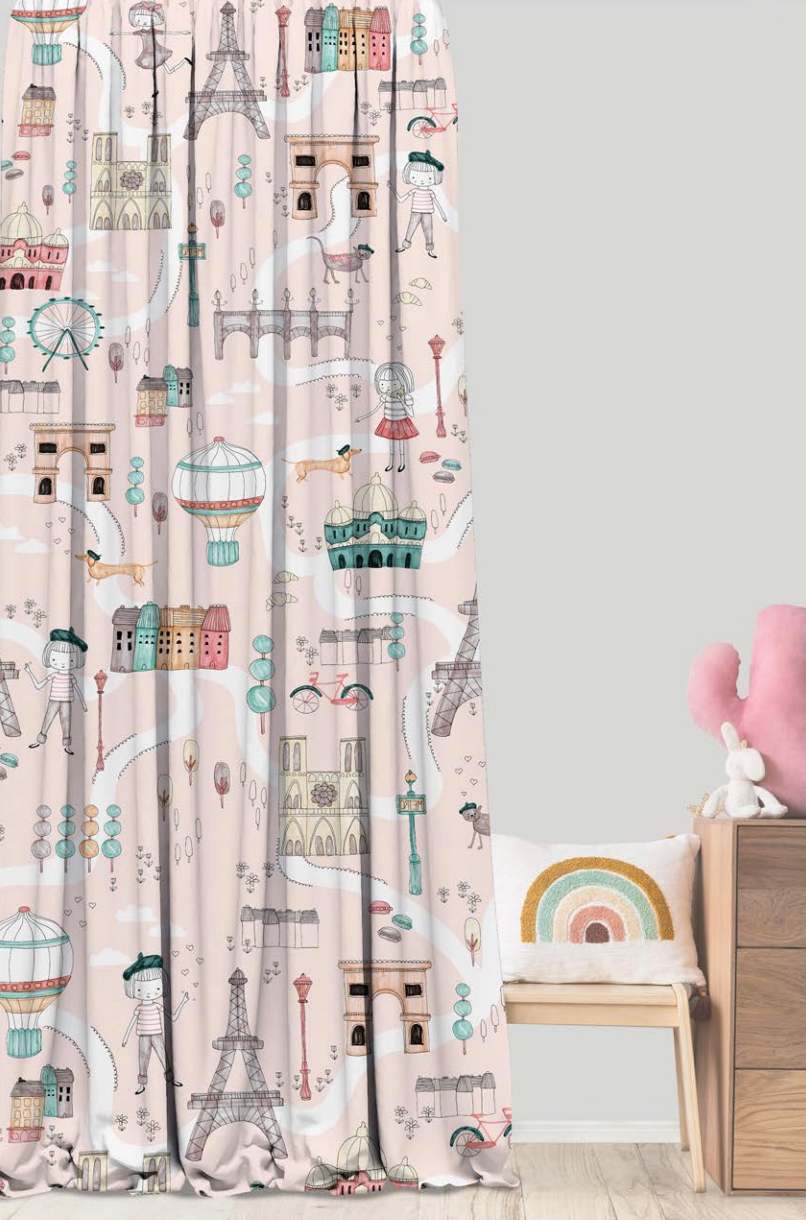 Designer Curtain -Parisian Dream Kids Curtain