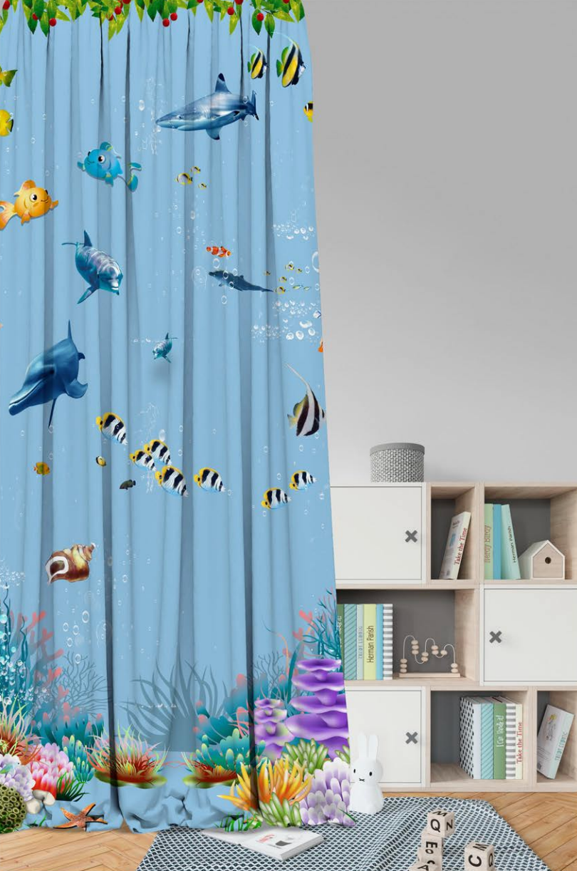 Designer Curtain -Underwater Adventure Kids Curtain