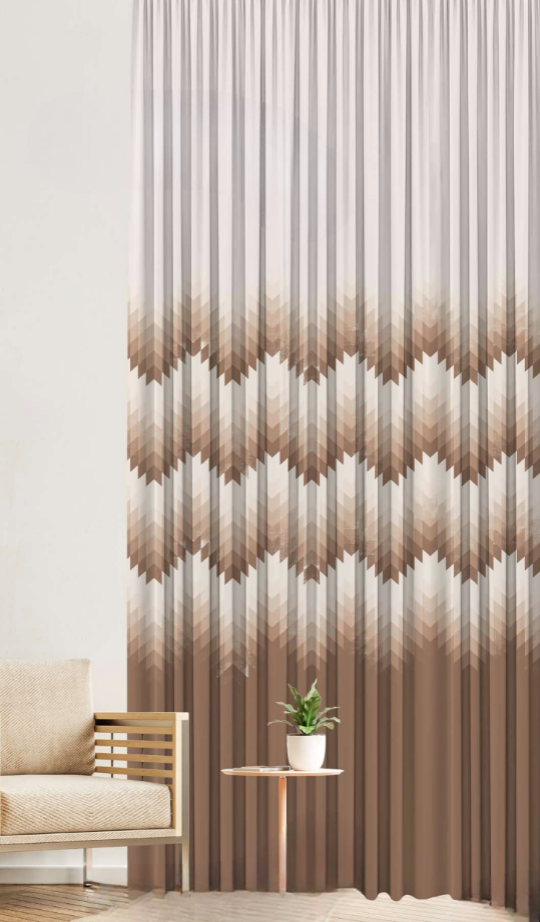 Designer curtains - Modern Chevron Pattern Sheer Curtains