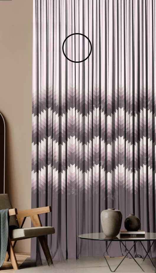 Designer curtains -Bold Chevron Gradient Sheer Curtains