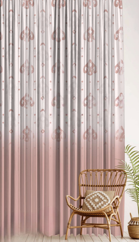 Designer curtains - Bold Chevron Gradient Sheer Curtains