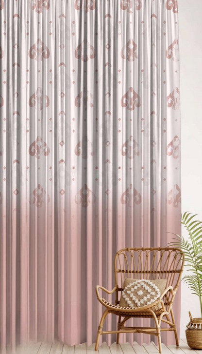 Designer curtains - Bold Chevron Gradient Sheer Curtains