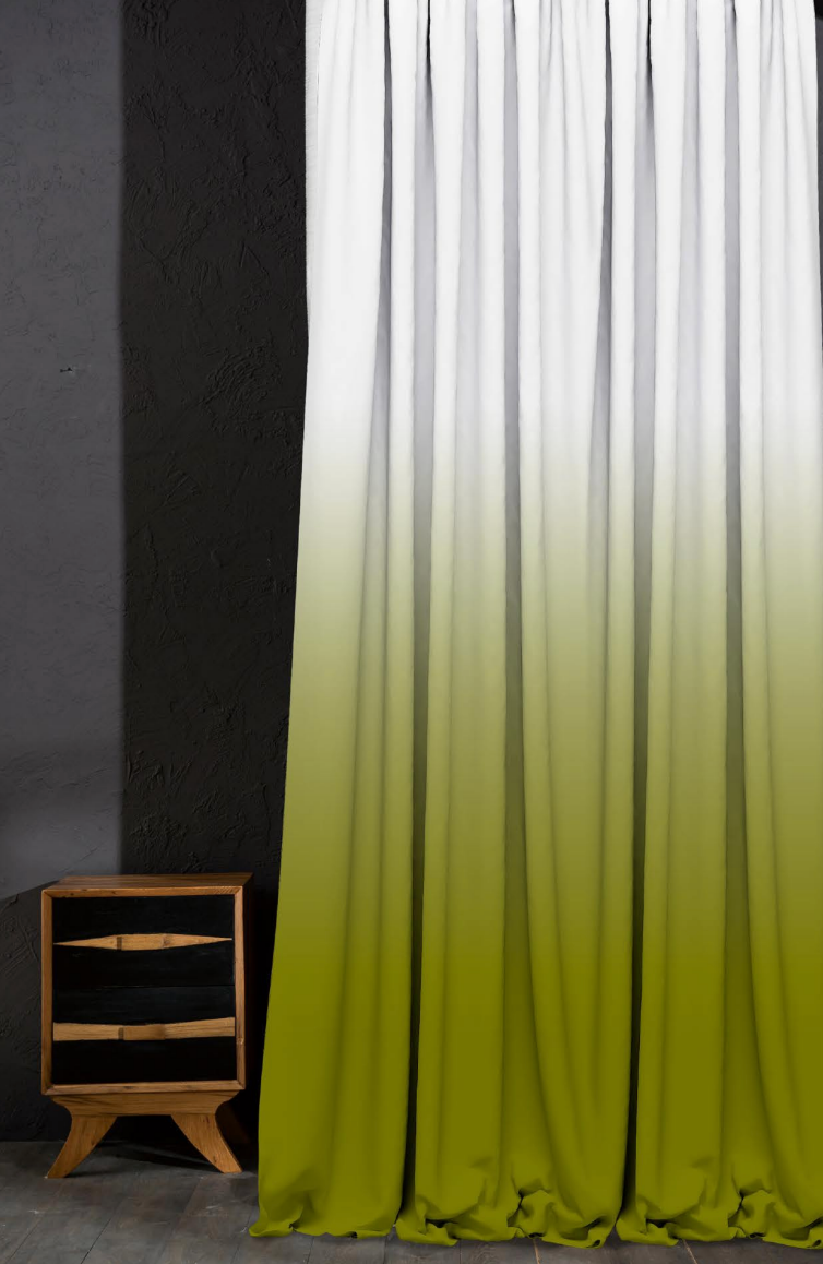 Designer curtains - Fresh Green Ombre Sheer Curtains