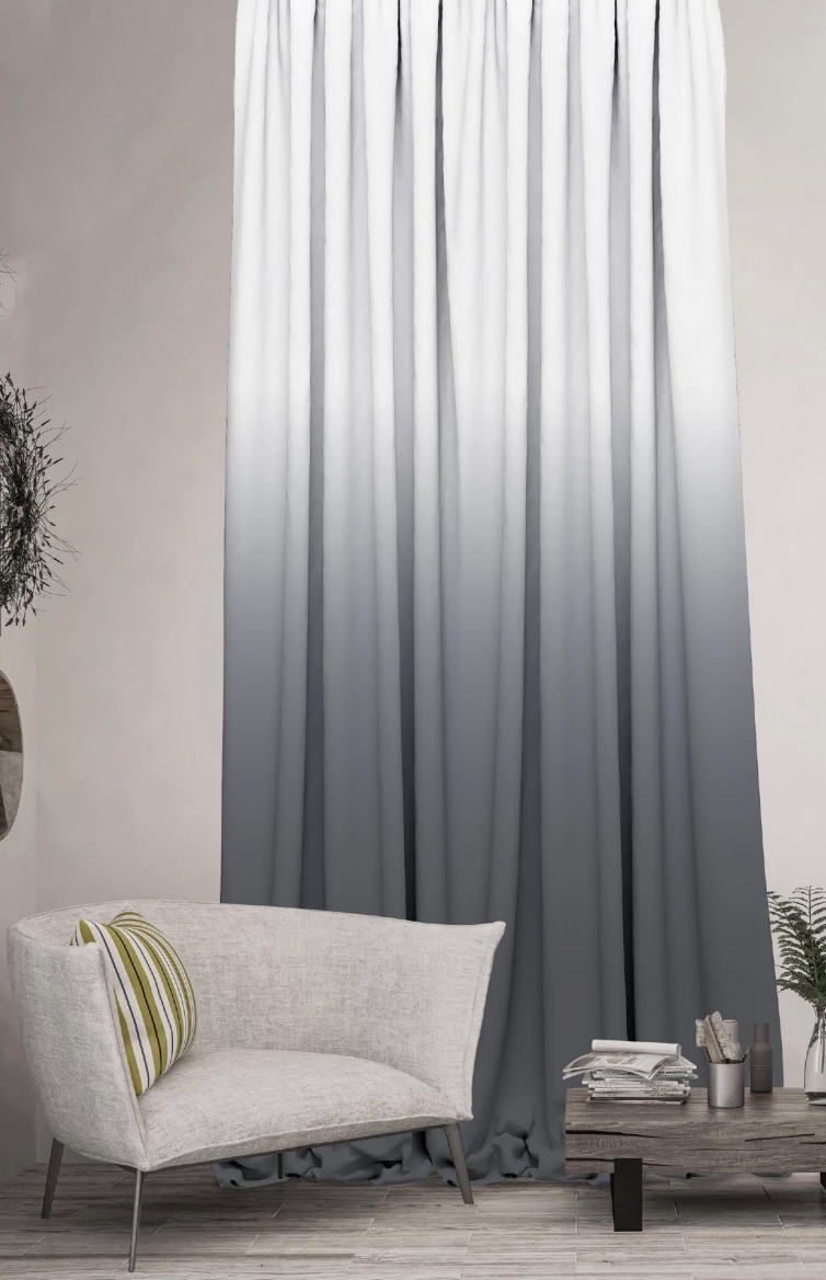 Designer curtains - Elegant Grey Ombre Sheer Curtains