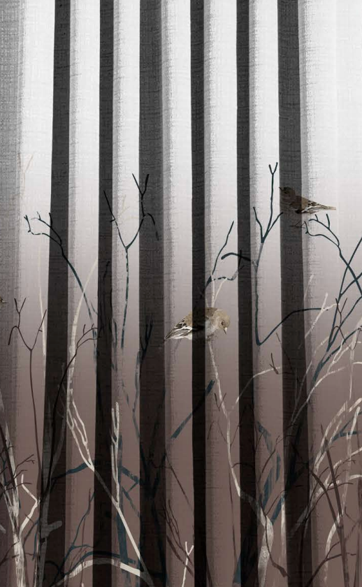 Designer curtains - Nature Inspired Branch Ombre Curtains