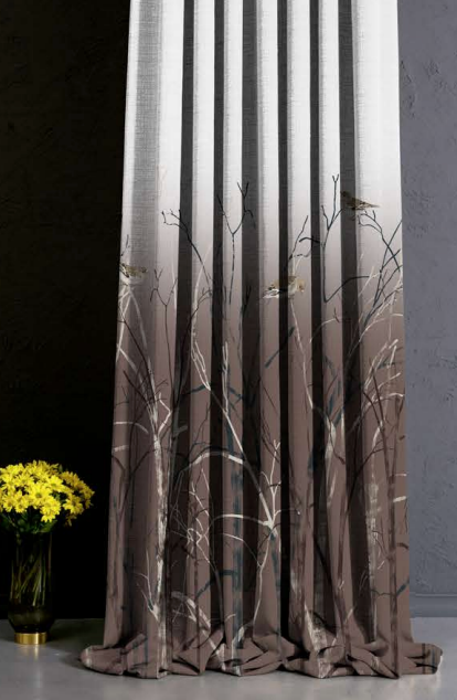 Designer curtains - Nature Inspired Branch Ombre Curtains