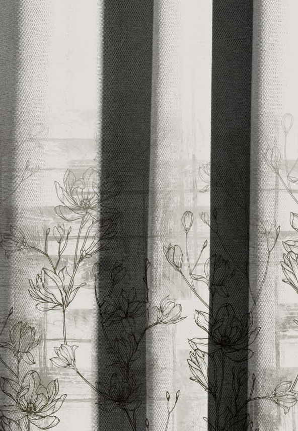 Designer curtains -  Delicate Floral Sketch Curtains