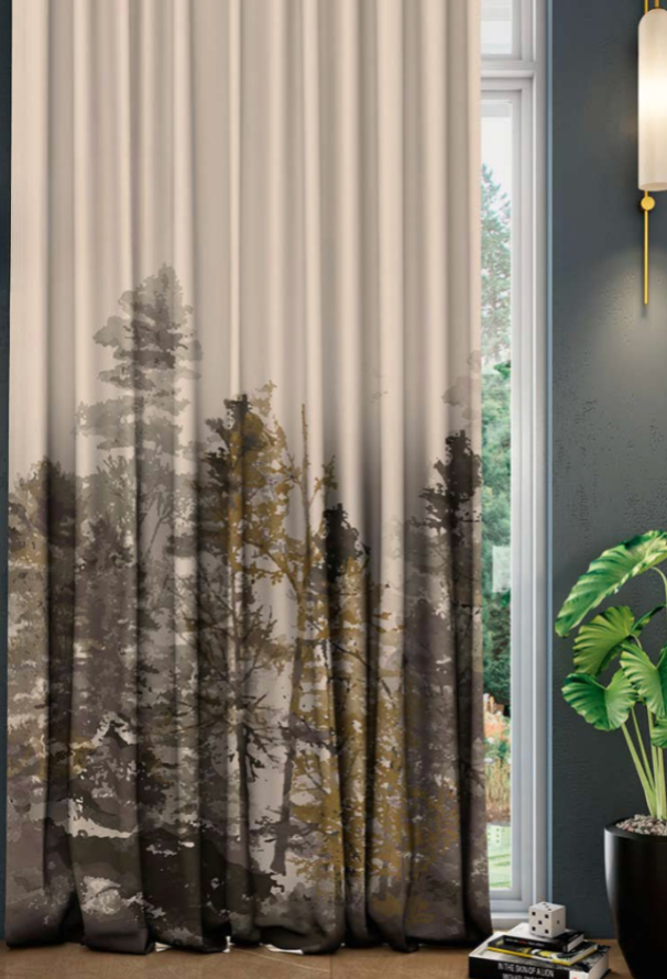 Designer curtains - Nature Inspired Forest Blackout Curtains