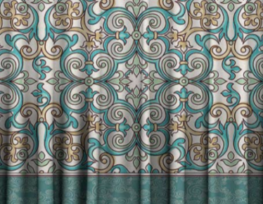 Designer curtains - Ornate Floral Patterned Blackout Curtains