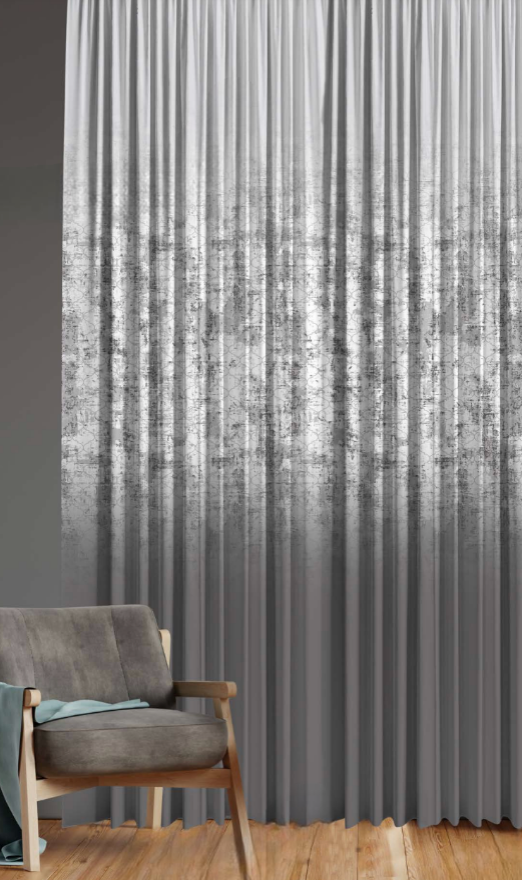 Designer curtains - Modern Grey Textured Ombre Sheer Curtains