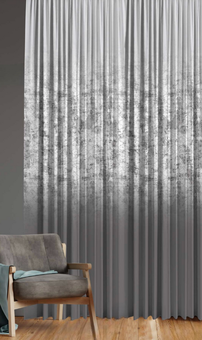 Designer curtains - Modern Grey Textured Ombre Sheer Curtains