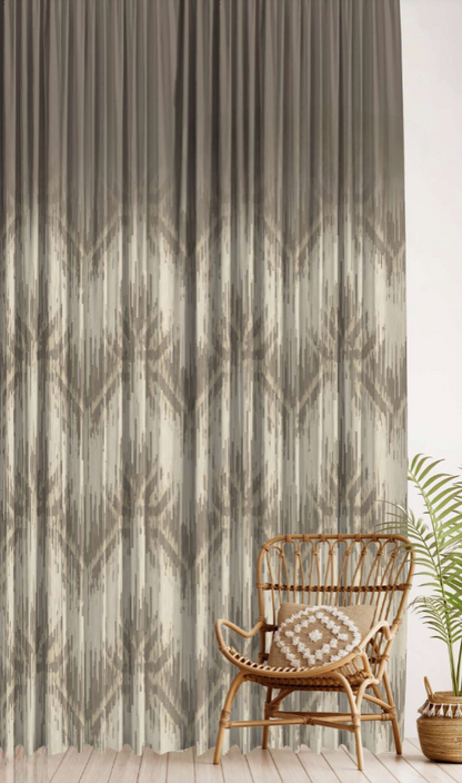 Designer curtains -  Tribal Inspired Taupe Ombre Sheer Curtains