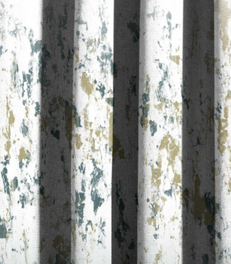 Designer curtains -  Abstract Textured Curtain with Green Gradient