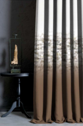 Designer curtains -    Luxurious Two Tone Brown Gradient Curtain