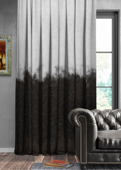 Designer curtains - Elegant Ombre Black and White Drapes