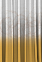 Designer curtains - Modern Yellow and Gray Ombre Curtains with Abstract Detailing