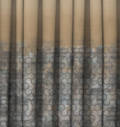 Designer curtains - Textured Ombre Curtains with Geometric Patterns