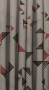 Designer curtains - Geometric Accent Curtains with Bold Triangle Patterns