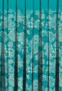 Designer curtains -  &quot;Turquoise Ethnic Motif Ombre Curtains&quot;